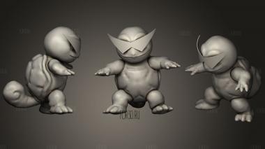 Squirtle stl model for CNC